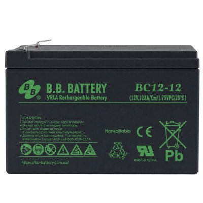 Акумулятор BB Battery BC12-12 12V 12Ah T2 Акумулятор BB Battery BC12-12 12V 12Ah T2