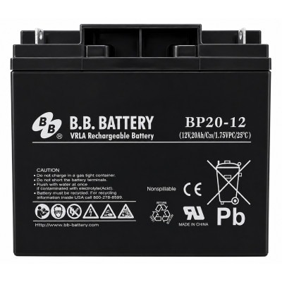 Акумулятор BB Battery BP20-12 12V 20Ah B1 Акумулятор BB Battery BP20-12 12V 20Ah B1