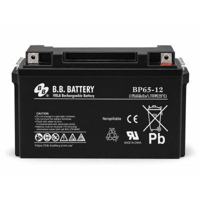 Акумулятор BB Battery BP65-12 12V 65Ah B5 Акумулятор BB Battery BP65-12 12V 65Ah B5