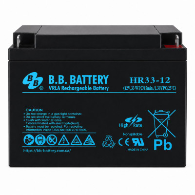 Акумулятор BB Battery HR33-12 12V 33Ah B1