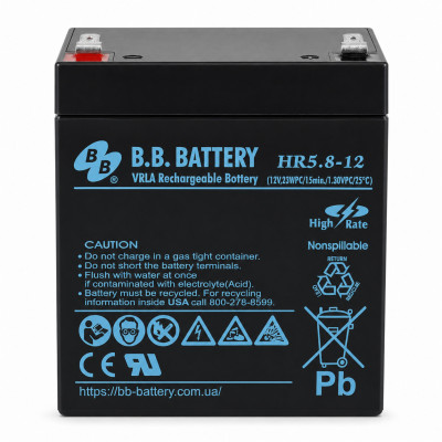 Акумулятор BB Battery HR5.8-12 12V 5.8Ah F2