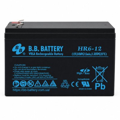 Акумулятор BB Battery HR6-12 12V 5.5Ah F2