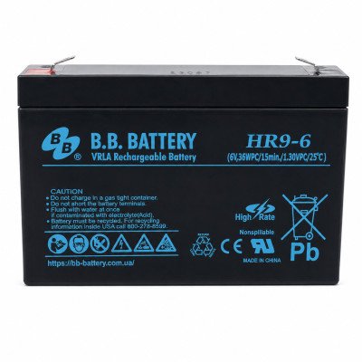 Акумулятор BB Battery HR9-6 6V 8Ah F2