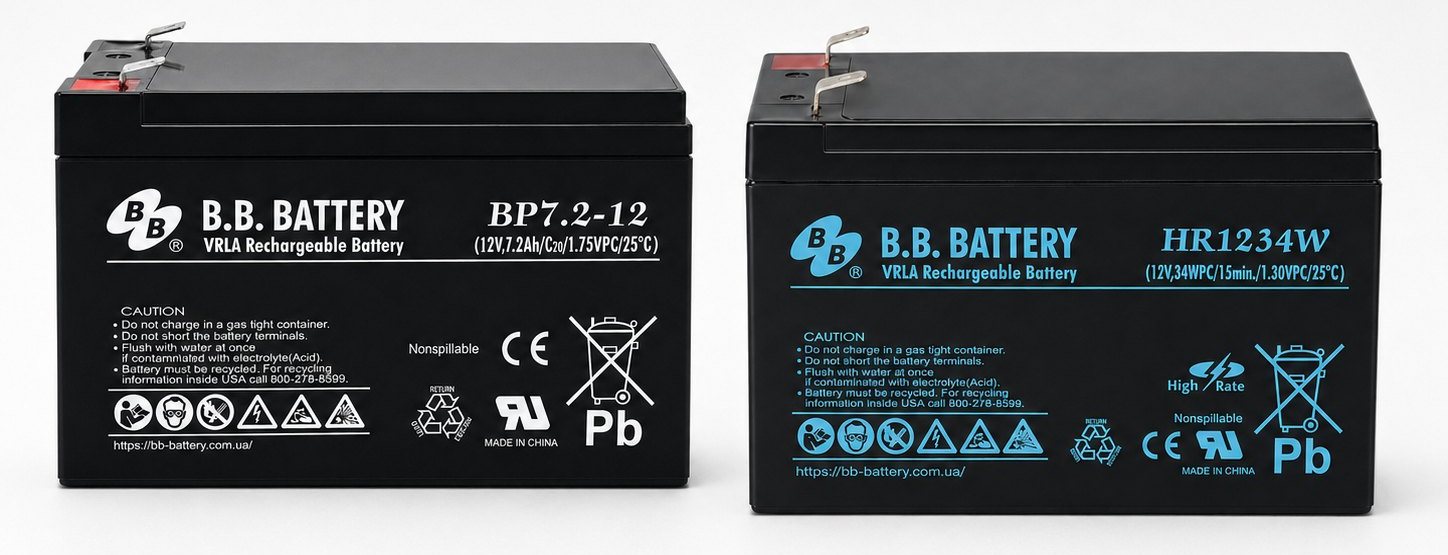 Порівняння акумуляторів 12V 7Ah і 12V 9Ah для ДБЖ з різними клемами