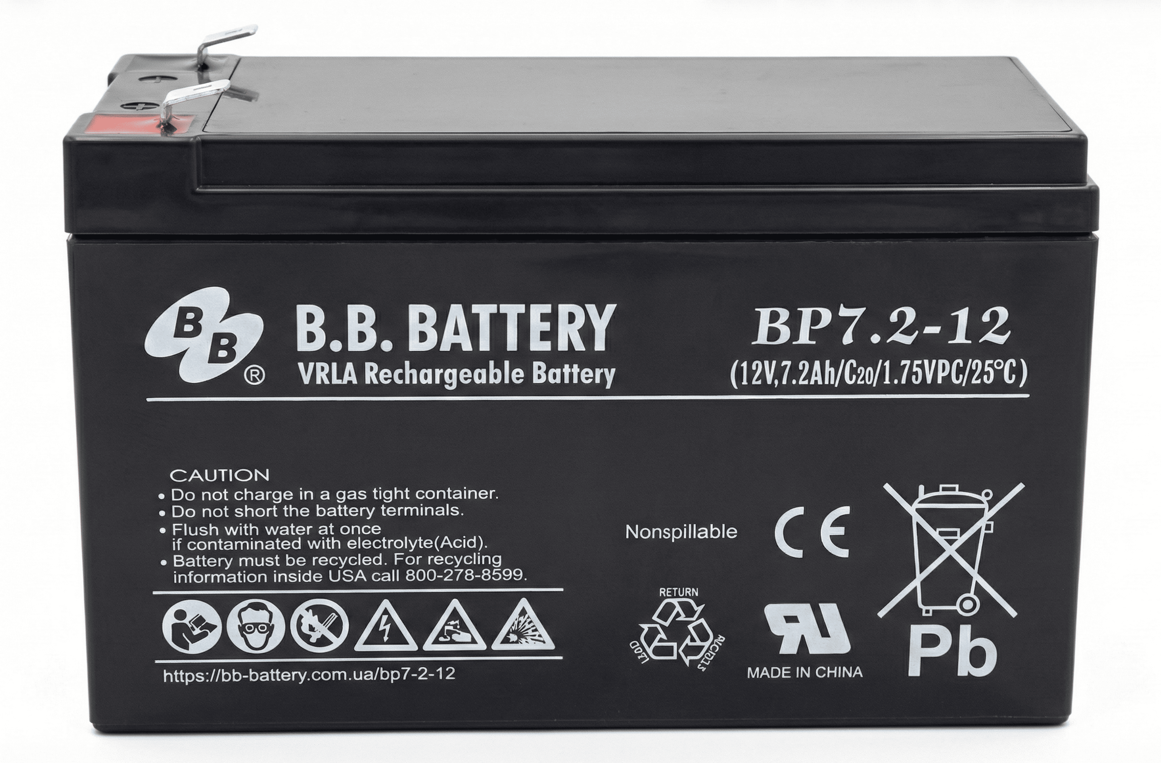 Акумулятор BB Battery BP 7.2-12 для ДБЖ APC