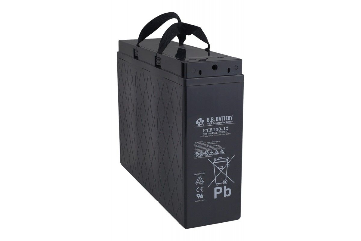 BB Battery FTB100-12, додатковий ракурс вузького корпусу та ручок для перенесення
